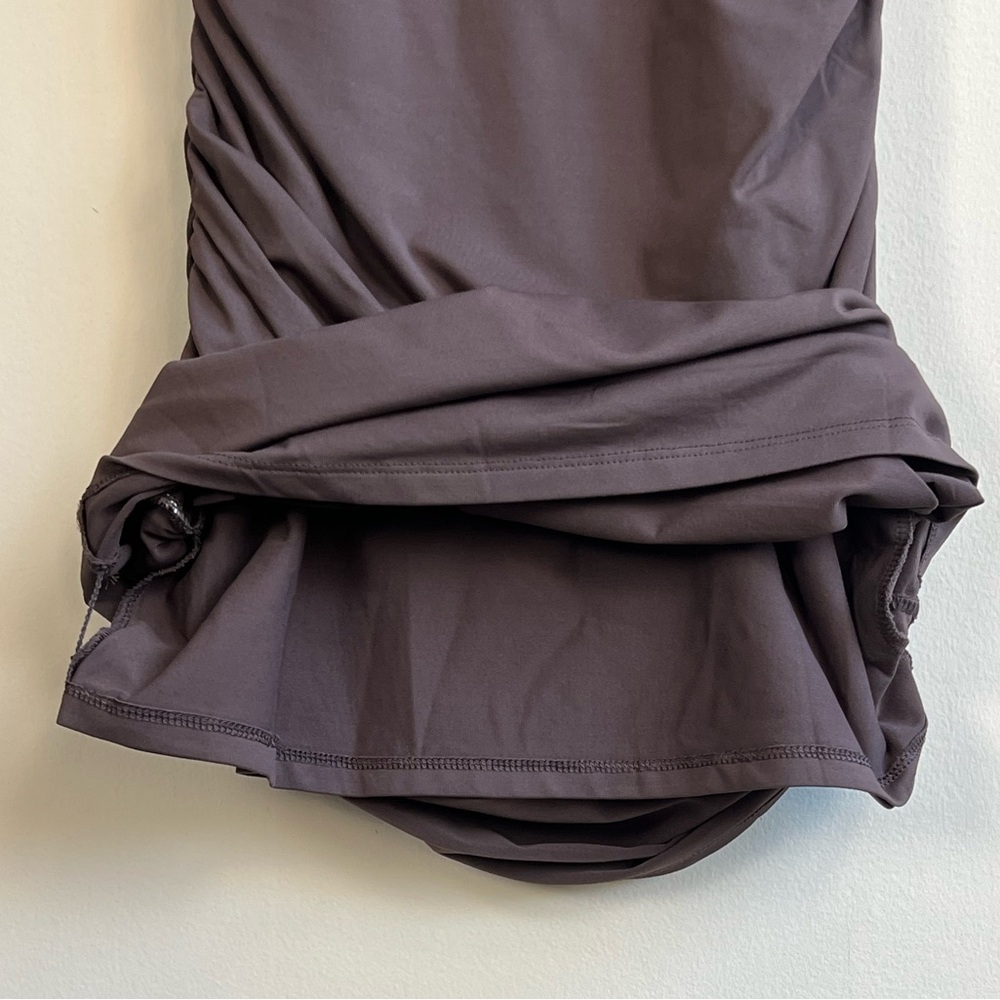 Babaton Contour Ruched Mini Brown Dress Size L - Picture 9 of 11